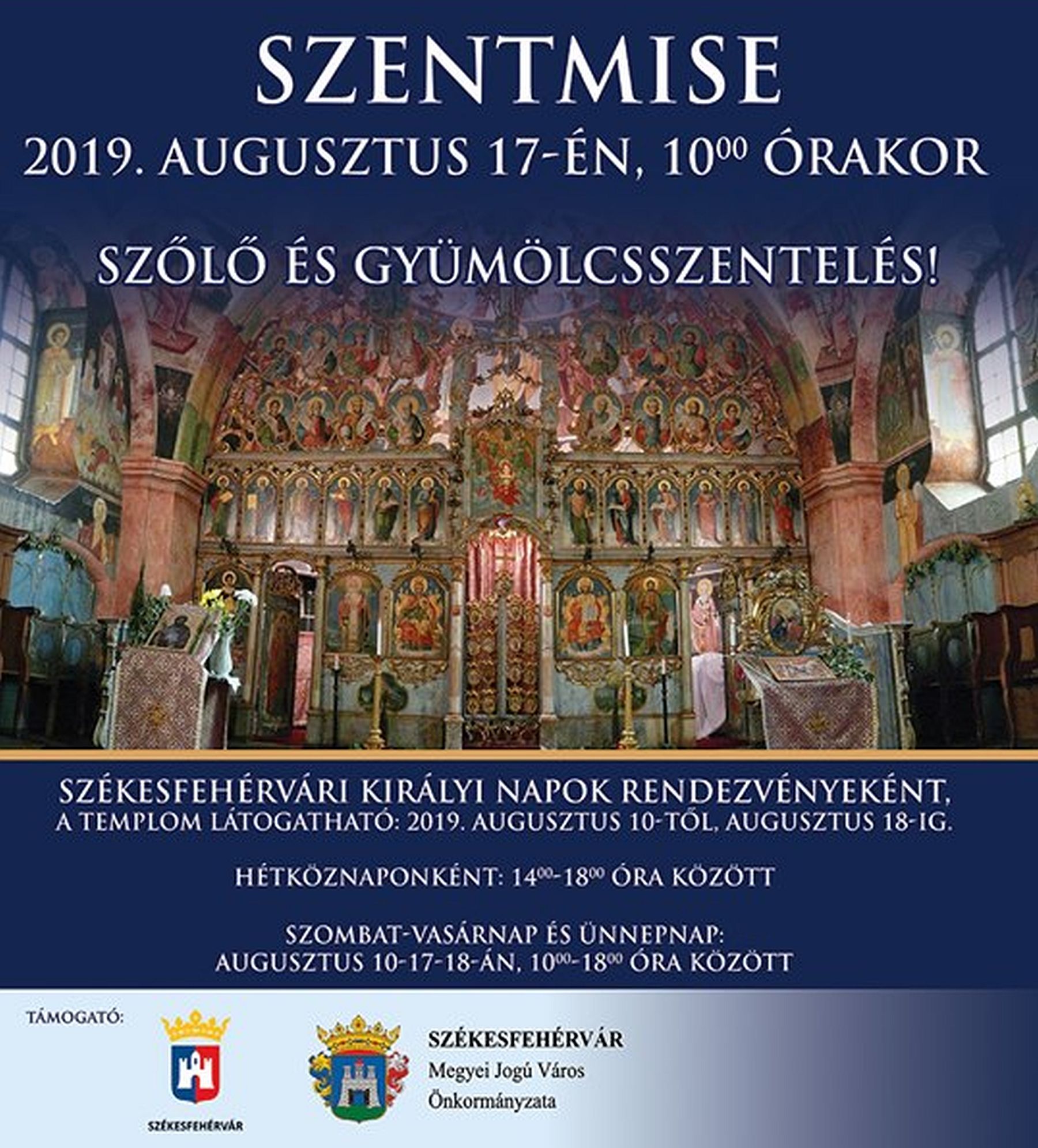 Szőlő és gyümölcsszentelés lesz szombaton a Rác utcai ortodox templomban